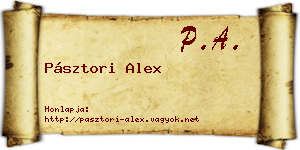 Pásztori Alex névjegykártya